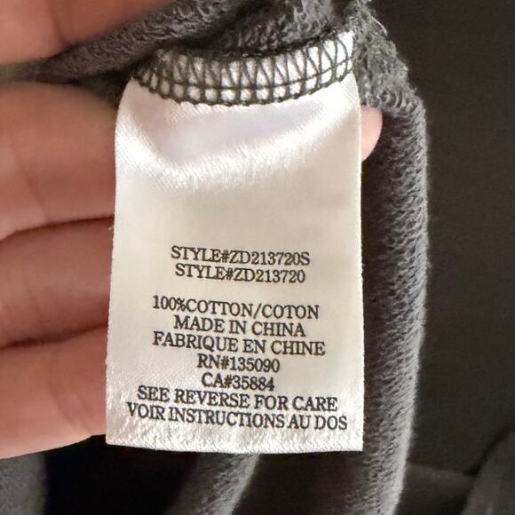 Z Supply Long Sleeve Dress Small Gray Henley Ruffle Modest Minimalist Casual NWT - Picture 6 of 7